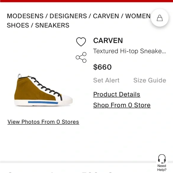 Carven TEXTURED HI-TOP SNEAKERS - Picture 2 of 13